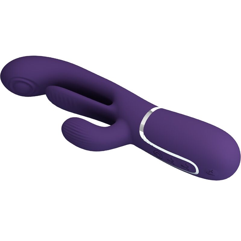 PRETTY LOVE - SHANIA TRIPLE RABBIT VIBRATOR MULTIFUNCTION PURPLE - Amore24