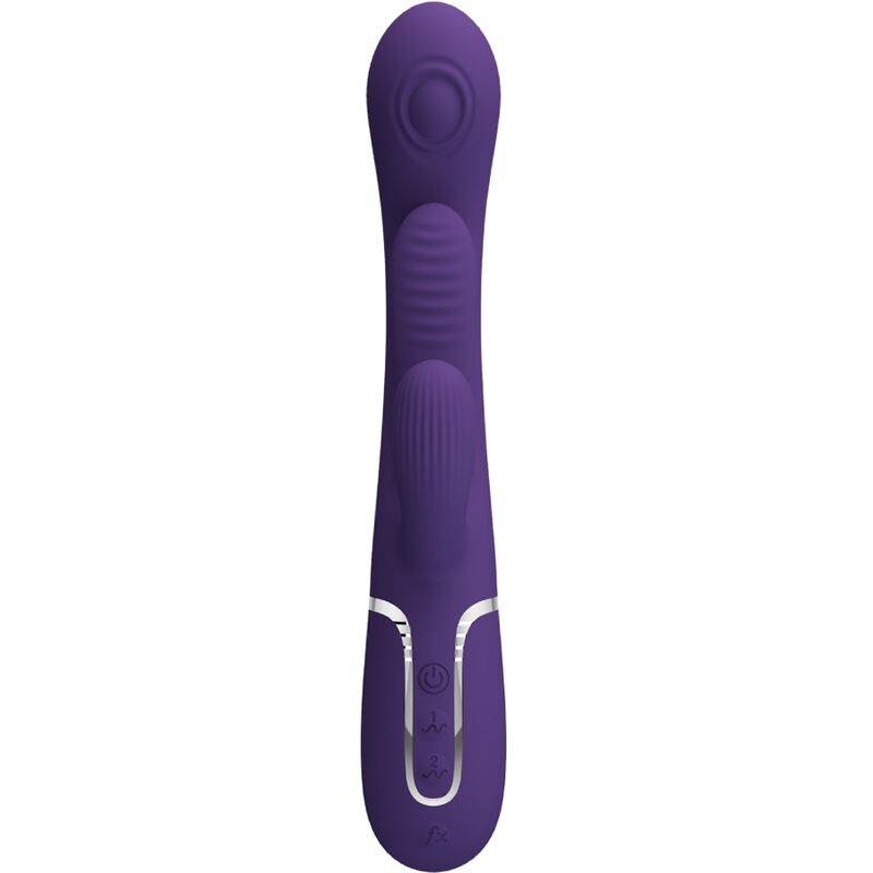 PRETTY LOVE - SHANIA TRIPLE RABBIT VIBRATOR MULTIFUNCTION PURPLE - Amore24