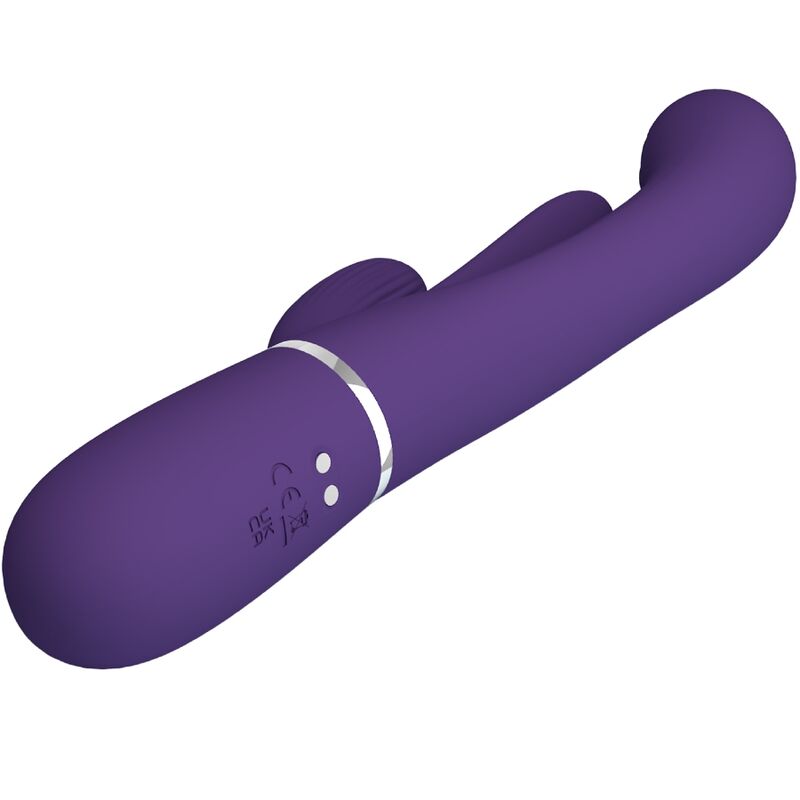 PRETTY LOVE - SHANIA TRIPLE RABBIT VIBRATOR MULTIFUNCTION PURPLE - Amore24