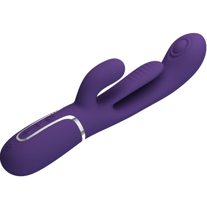 PRETTY LOVE - SHANIA TRIPLE RABBIT VIBRATOR MULTIFUNCTION PURPLE - Amore24