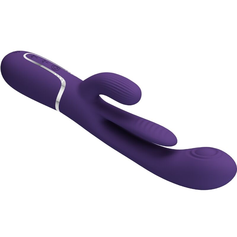 PRETTY LOVE - SHANIA TRIPLE RABBIT VIBRATOR MULTIFUNCTION PURPLE - Amore24