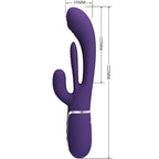 PRETTY LOVE - SHANIA TRIPLE RABBIT VIBRATOR MULTIFUNCTION PURPLE - Amore24