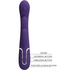 PRETTY LOVE - SHANIA TRIPLE RABBIT VIBRATOR MULTIFUNCTION PURPLE - Amore24