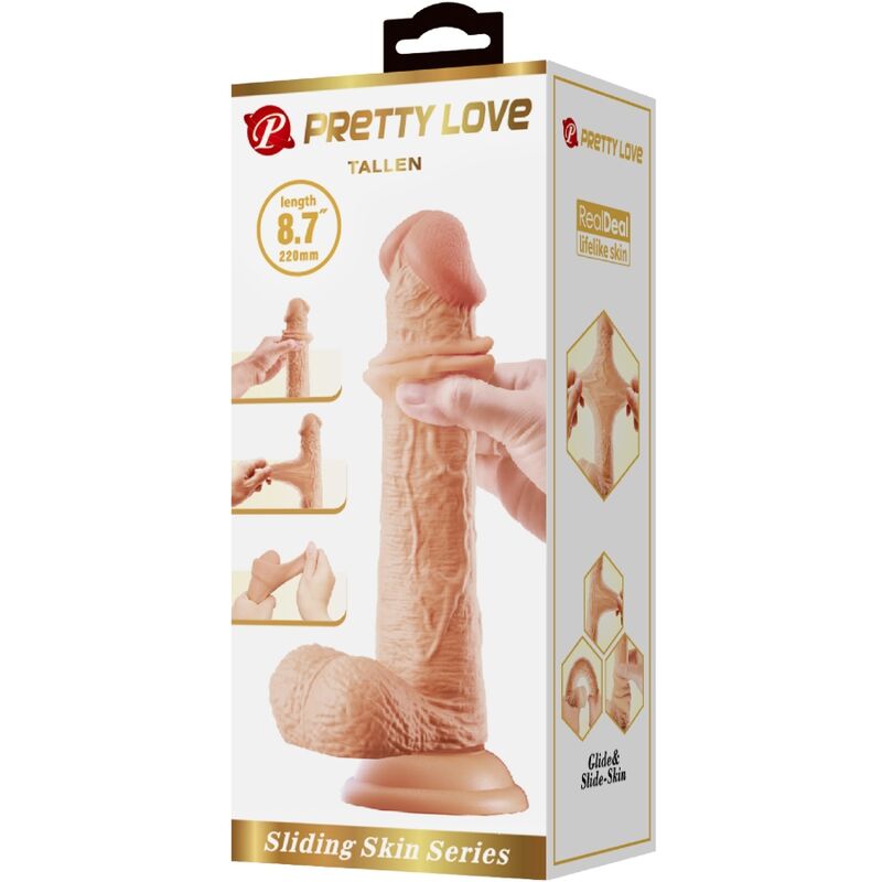 PRETTY LOVE - TALLEN REALISTIC DILDO 22 CM FLESH - Amore24
