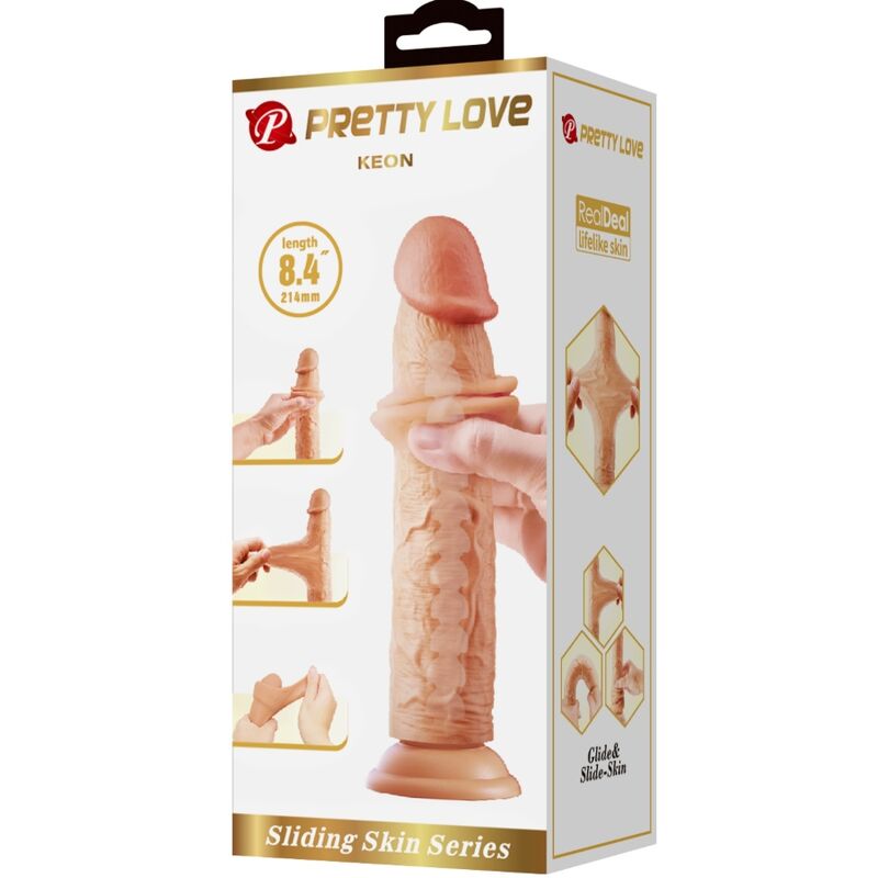 PRETTY LOVE - KEON REALISTIC DILDO 21 CM FLESH - Amore24