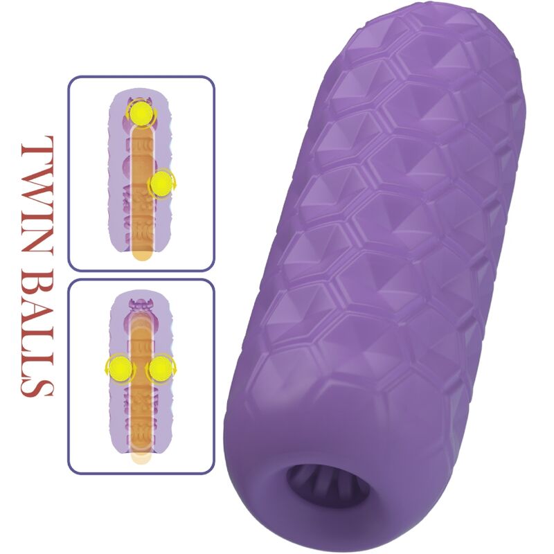 PRETTY LOVE - TWIN BALLS MALE MASTURBATOR PURPLE - Amore24