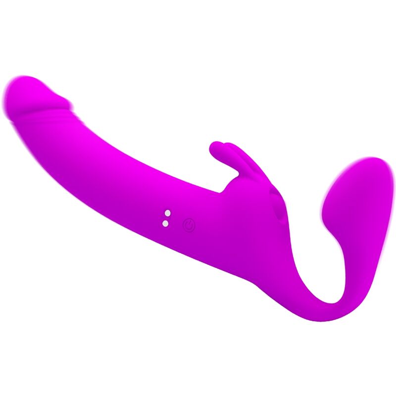 PRETTY LOVE - ZANINI STRAPLESS STRAP-ON 10 VIBRATIONS PURPLE - Amore24