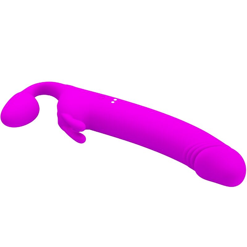 PRETTY LOVE - ZANINI STRAPLESS STRAP-ON 10 VIBRATIONS PURPLE - Amore24