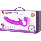 PRETTY LOVE - ZANINI STRAPLESS STRAP-ON 10 VIBRATIONS PURPLE - Amore24