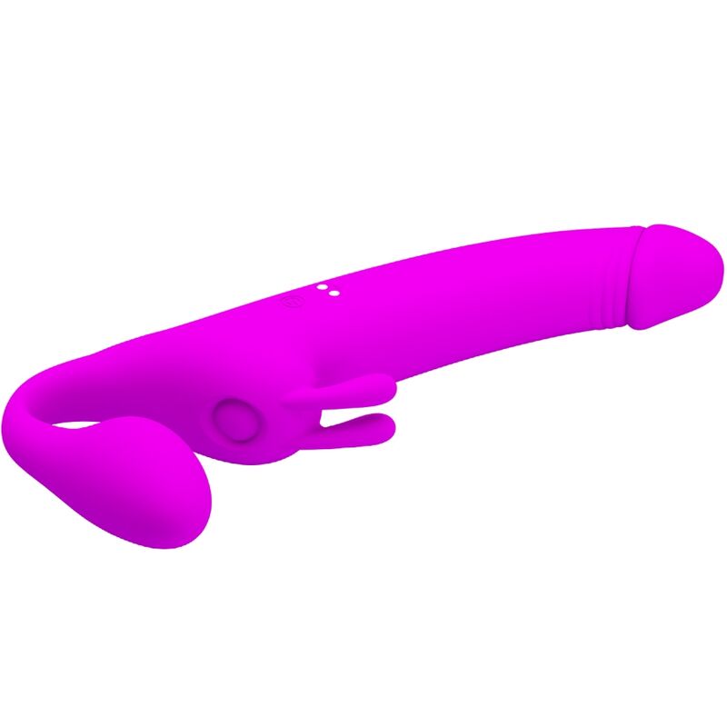 PRETTY LOVE - ZANINI STRAPLESS STRAP-ON 10 VIBRATIONS PURPLE - Amore24