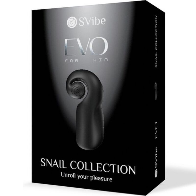 SNAIL VIBE - EVO FOR HIM MALE MASTURBATOR SLIDE NROLL BLACK - Amore24