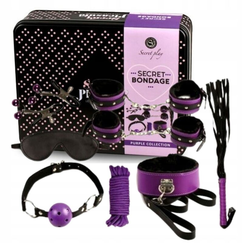 SECRETPLAY - BDSM SET 8PCS PURBLE /BLACK - Amore24