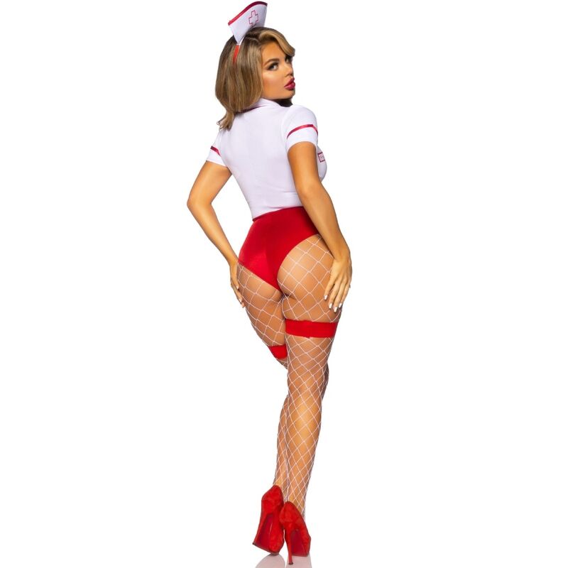 LEG AVENUE - SEXY NURSE COSTUME RED/WHITE S - Amore24