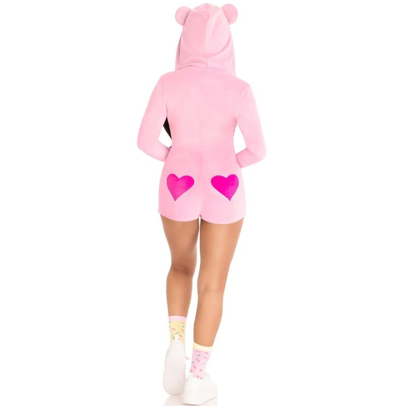 LEG AVENUE - TEDDY BEAR VELVET BODYSUIT PINK M - Amore24