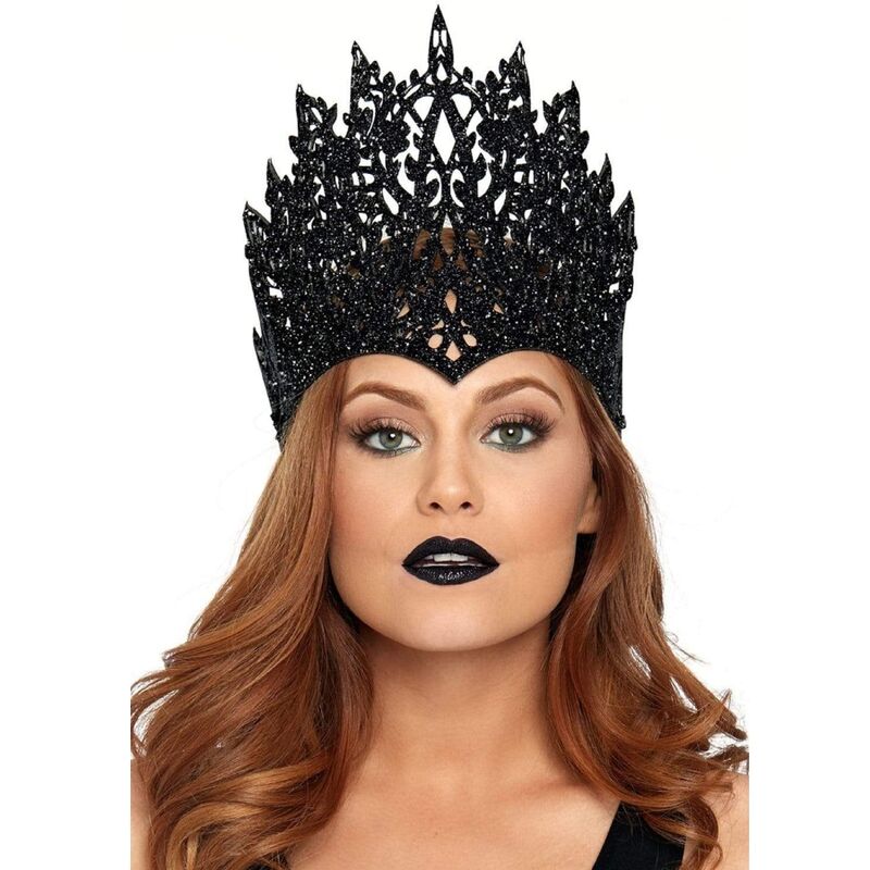 LEG AVENUE - CROWN WITH GLITTER AND JEWEL BLACK - Amore24