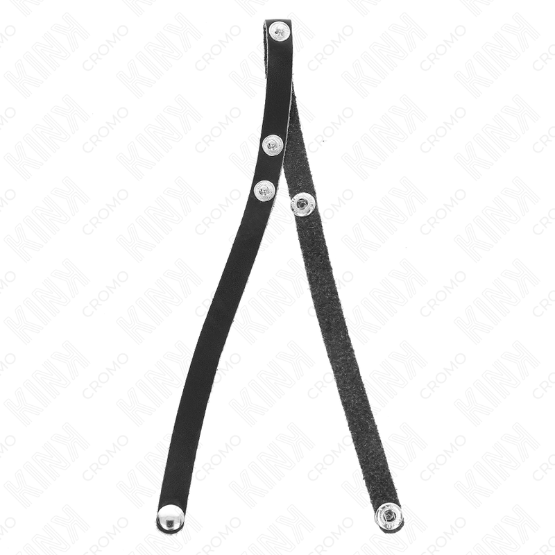 KINK - LEATHER PENIS RING WITH PRESSURE CLOSURE 39 X 1 CM - Amore24