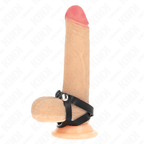 KINK - LEATHER PENIS RING WITH PRESSURE CLOSURE 39 X 1 CM - Amore24