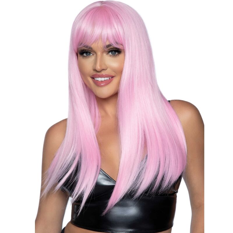 LEG AVENUE - LONG STRAIGHT BANG WIG PINK - Amore24