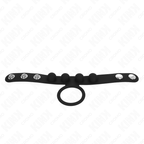 KINK - LEATHER PENIS RING 3.5 CM WITH PRESSURE CLOSURE 23 X 2 CM - Amore24