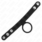 KINK - LEATHER PENIS RING 3.5 CM WITH PRESSURE CLOSURE 23 X 2 CM - Amore24