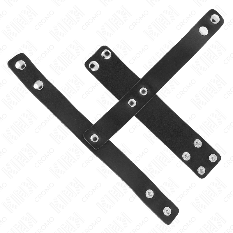 KINK - LEATHER PENIS CAGE RING WITH ADJUSTABLE BALL DIVIDER - Amore24