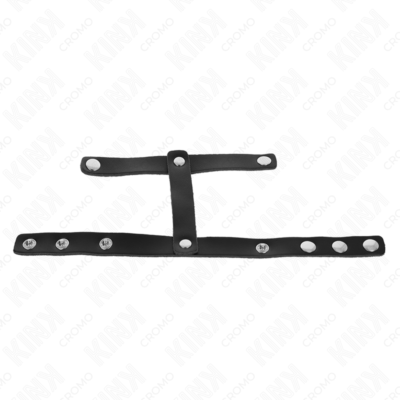 KINK - ADJUSTABLE LEATHER PENIS RING AND BALL DIVIDER STRAP - Amore24