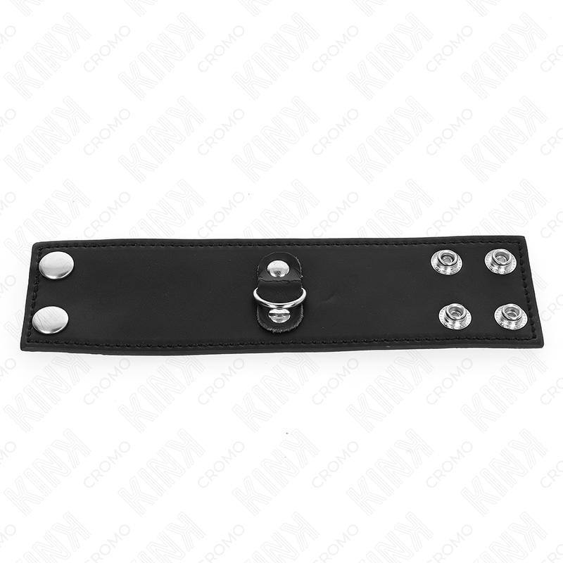 KINK - LEATHER PENIS RING WITH PRESSURE CLOSURE 18 X 5 CM - Amore24