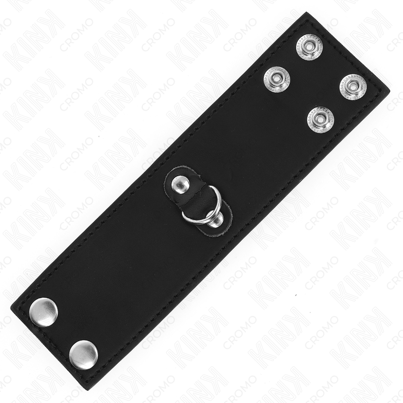 KINK - LEATHER PENIS RING WITH PRESSURE CLOSURE 18 X 5 CM - Amore24