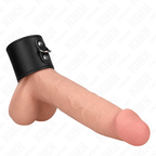 KINK - LEATHER PENIS RING WITH PRESSURE CLOSURE 18 X 5 CM - Amore24