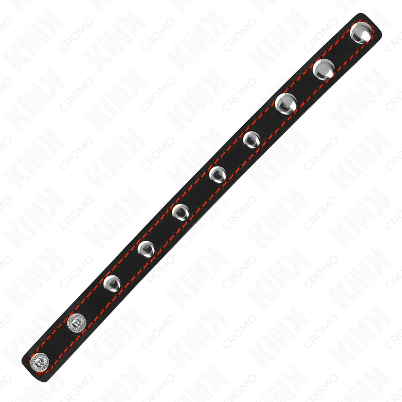 KINK - LEATHER PENIS RING WITH SPIKES 21.5 X 1.6 CM - Amore24