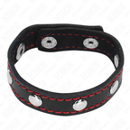 KINK - LEATHER PENIS RING WITH SPIKES 21.5 X 1.6 CM - Amore24