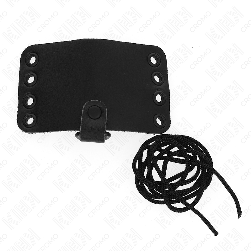 KINK - LEATHER PENIS RING WITH LACE CLOSURE AND LACES - Amore24