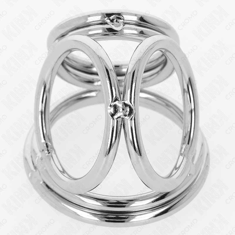 KINK - TRIPLE CHROME METAL PENIS RING 3.8 CM TO 5 CM MODEL 1 - Amore24