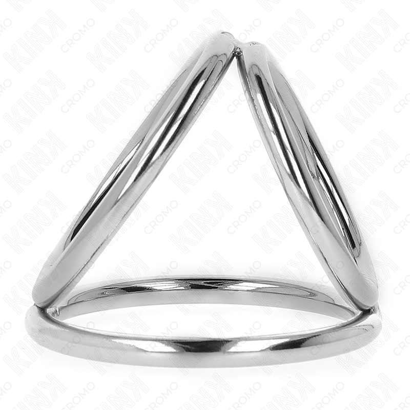 KINK - TRIPLE CHROME METAL PENIS RING 3.8 CM TO 5 CM MODEL 2 - Amore24