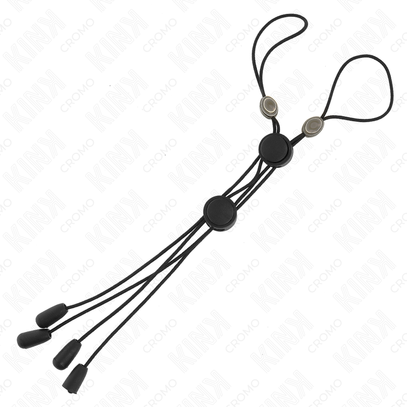 KINK - BLACK DETAIL NIPPLE CLAMPS WITH BLACK ELASTIC - Amore24