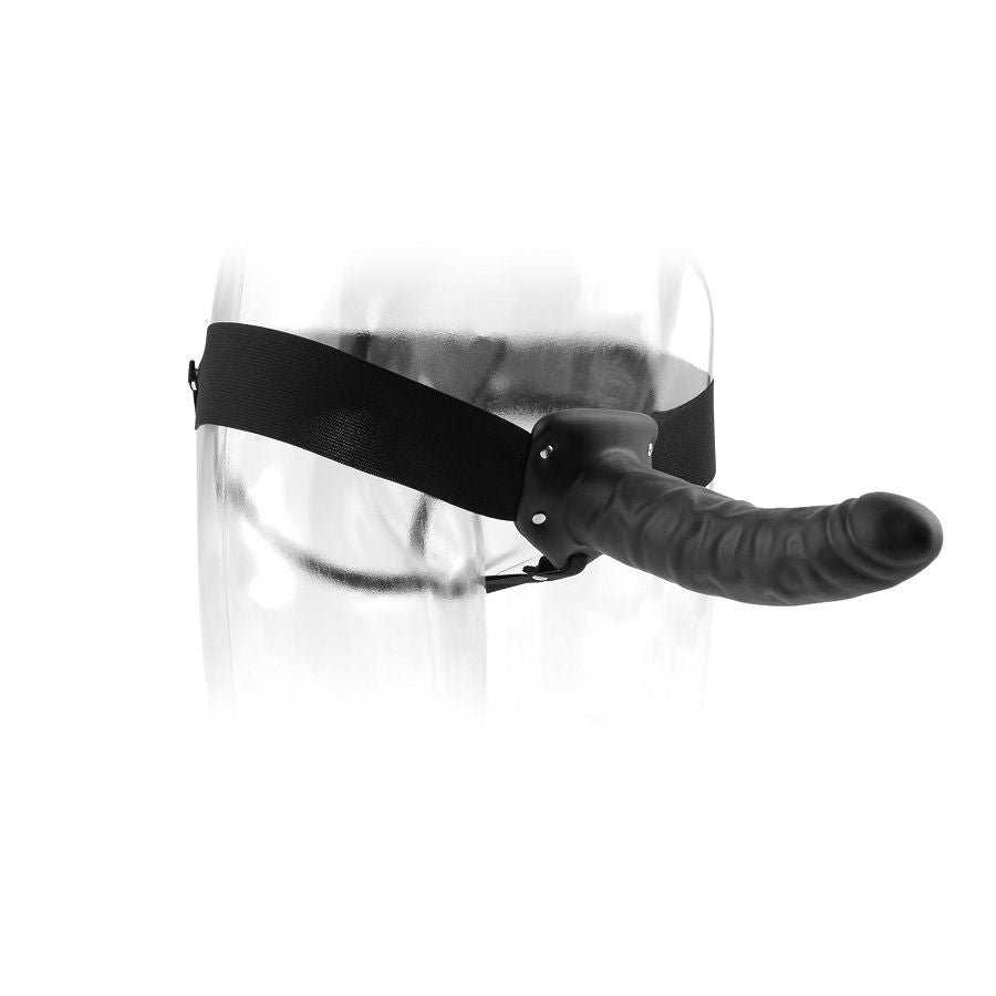 FETISH FANTASY SERIES - 19 CM HOLLOW STRAP - ON BLACK - Amore24