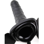FETISH FANTASY SERIES - 19 CM HOLLOW STRAP - ON BLACK - Amore24