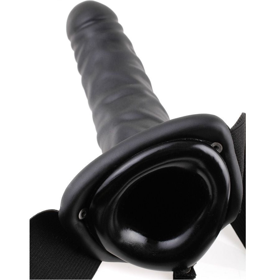 FETISH FANTASY SERIES - 19 CM HOLLOW STRAP - ON BLACK - Amore24