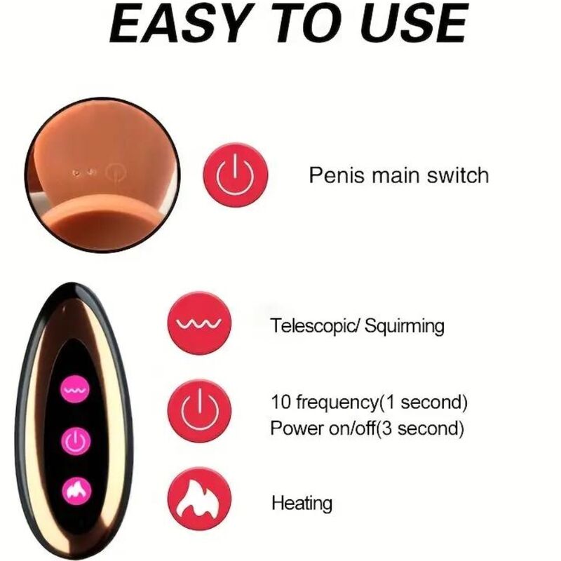 ARMONY - RECHARGEABLE VIBRATING REALISTIC DILDO - Amore24