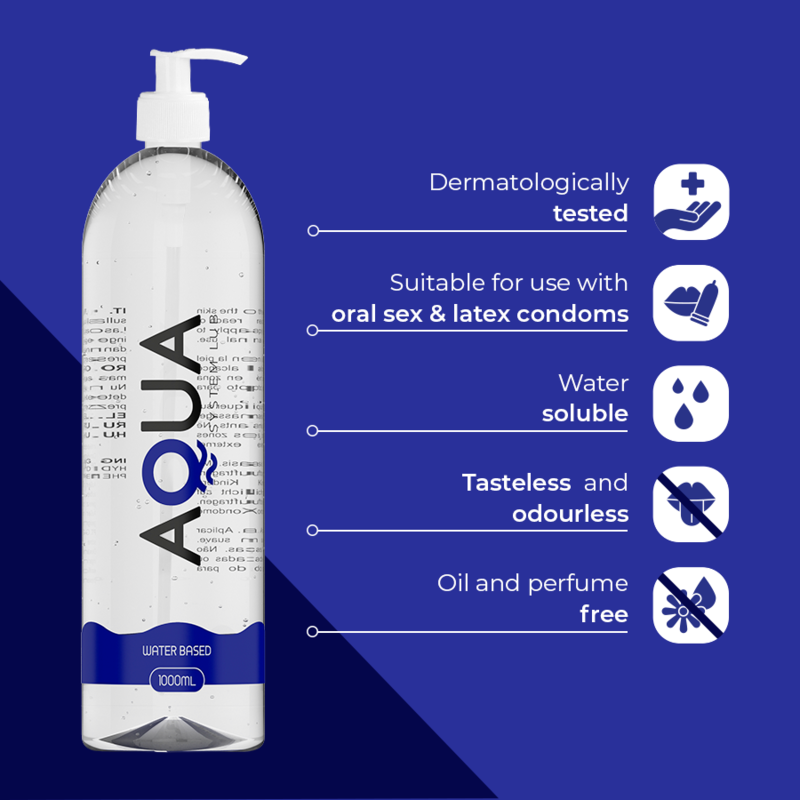 AQUA QUALITY - WATER BASED LUBRICANT 1000 ML - Amore24