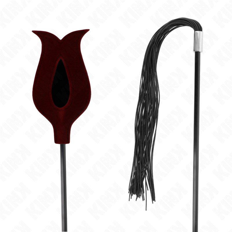 KINK - ROSE SHAPE SILICONE TASSEL WHIP 45 CM - Amore24