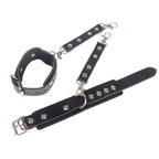 SUBBLIME - 953690 HANDCUFFS WITH BONDAGE BELT BLACK ONE SIZE - Amore24