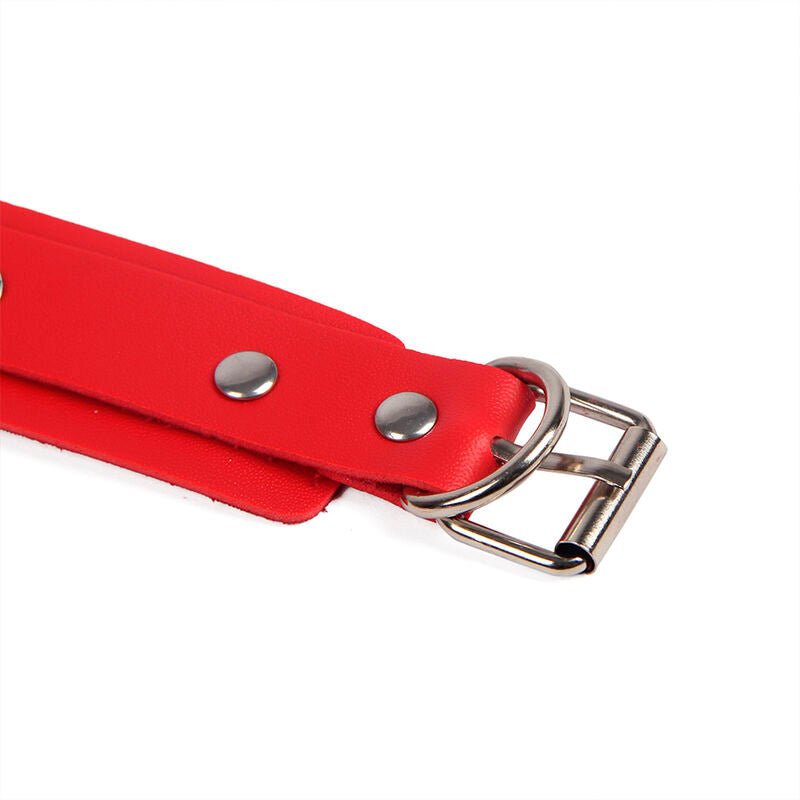 SUBBLIME - 953706 HANDCUFFS WITH BONDAGE BELT RED ONE SIZE - Amore24
