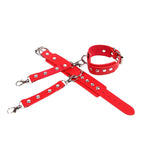 SUBBLIME - 953706 HANDCUFFS WITH BONDAGE BELT RED ONE SIZE - Amore24