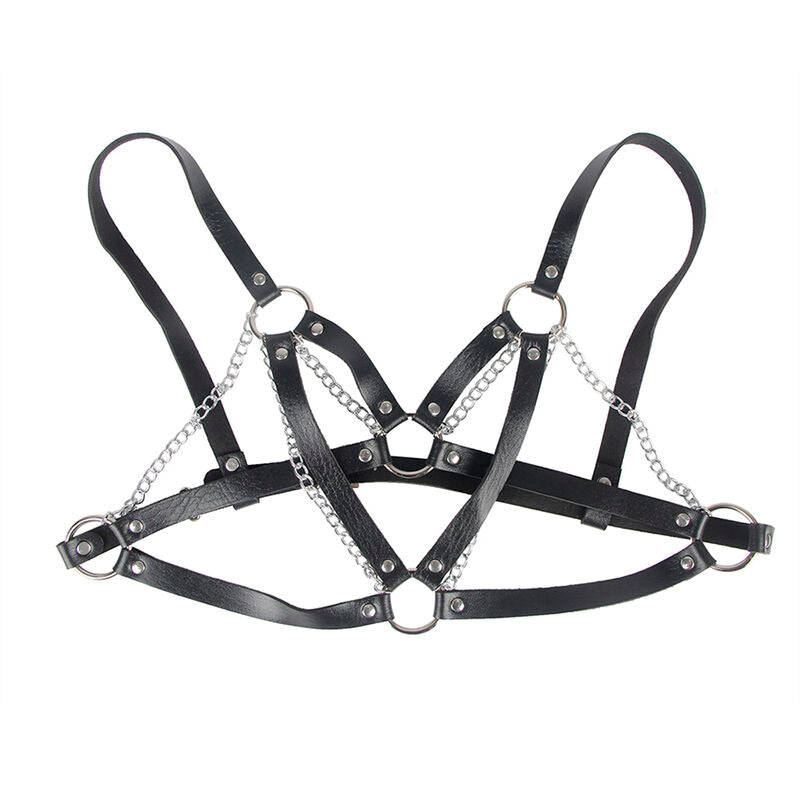 SUBBLIME - 953713 PUNK BONDAGE BELT METAL BUCKLE BLACK ONE SIZE - Amore24