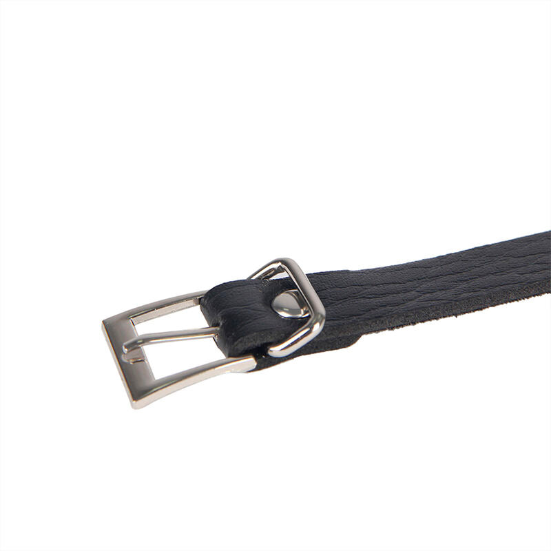 SUBBLIME - 953713 PUNK BONDAGE BELT METAL BUCKLE BLACK ONE SIZE - Amore24
