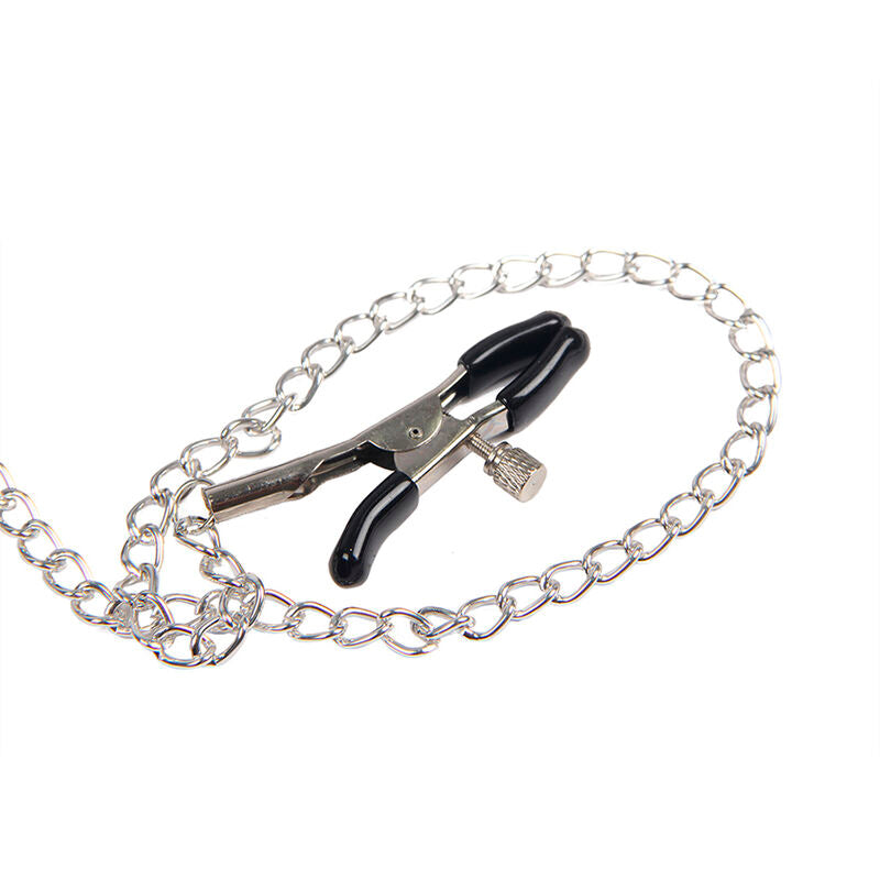 SUBBLIME - 953720 BONDAGE LEATHER STRAP BREAST CLAMPS BLACK ONE SIZE - Amore24