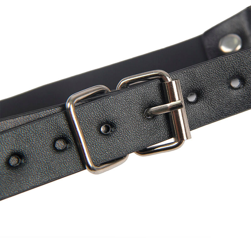 SUBBLIME - 953720 BONDAGE LEATHER STRAP BREAST CLAMPS BLACK ONE SIZE - Amore24