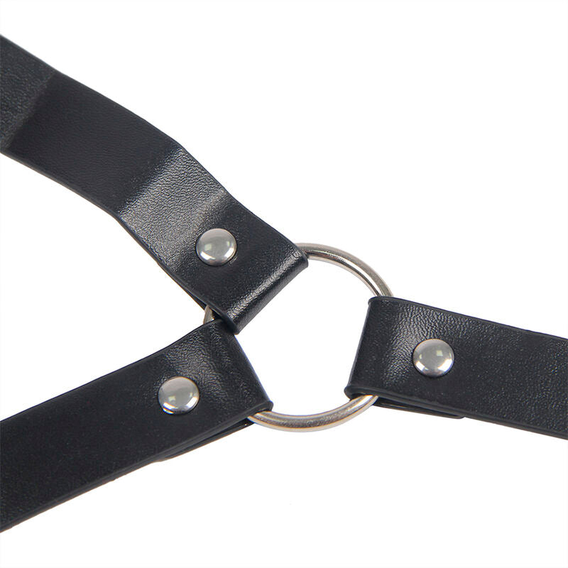 SUBBLIME - 953720 BONDAGE LEATHER STRAP BREAST CLAMPS BLACK ONE SIZE - Amore24