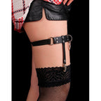 SUBBLIME - 953744 ADJUSTABLE LEATHER PUNK GARTER BLACK ONE SIZE - Amore24